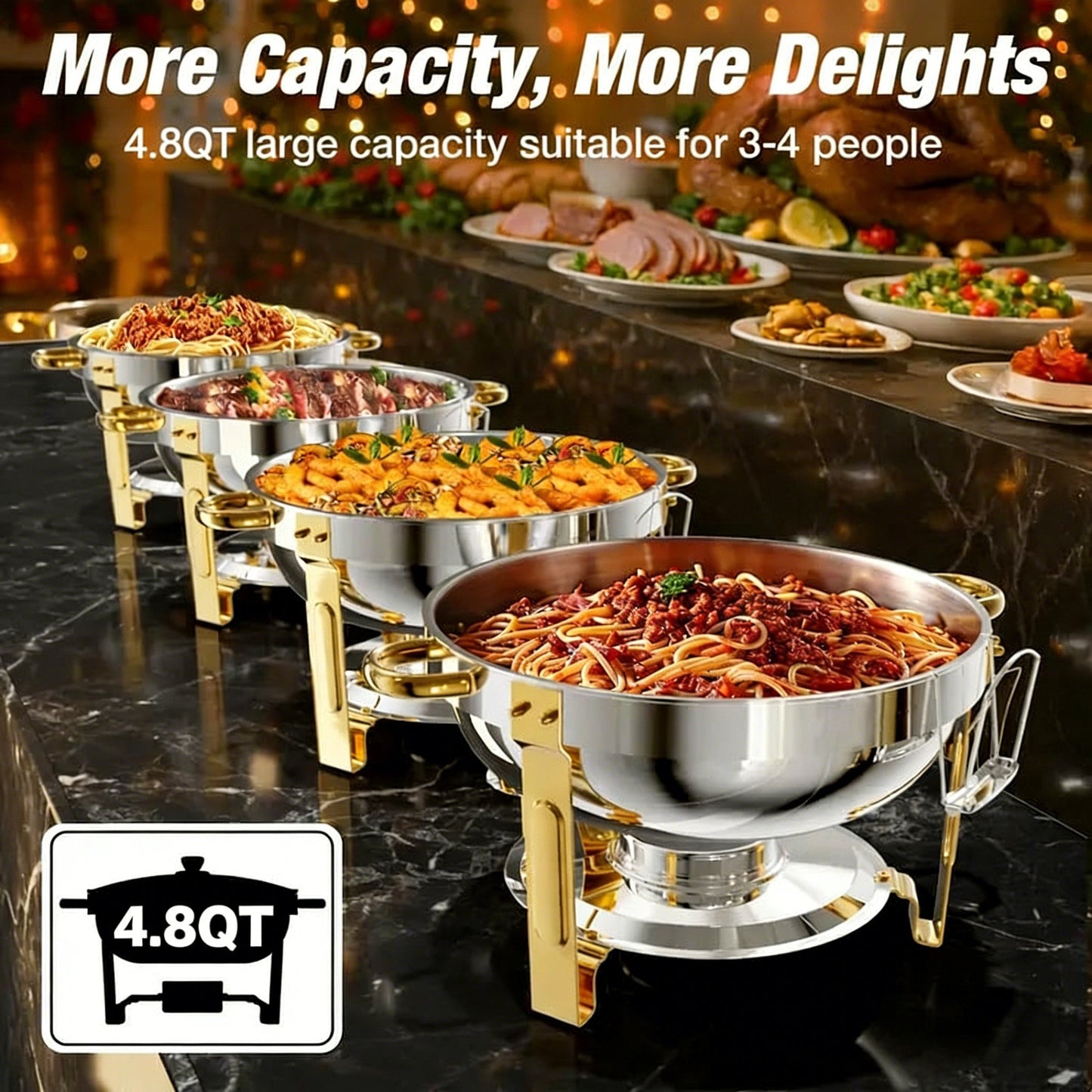 🔥Stainless Steel Chafing Dish Buffet Set ✈️Free Shipping Today!(⏰Stock: 19 left)