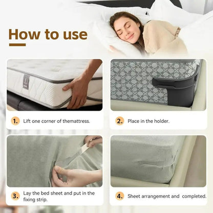 ⏰49% OFF🔥4-Pack Universal Heavy-Duty Bed Sheet Holder Straps No-Slip Peace of Mind