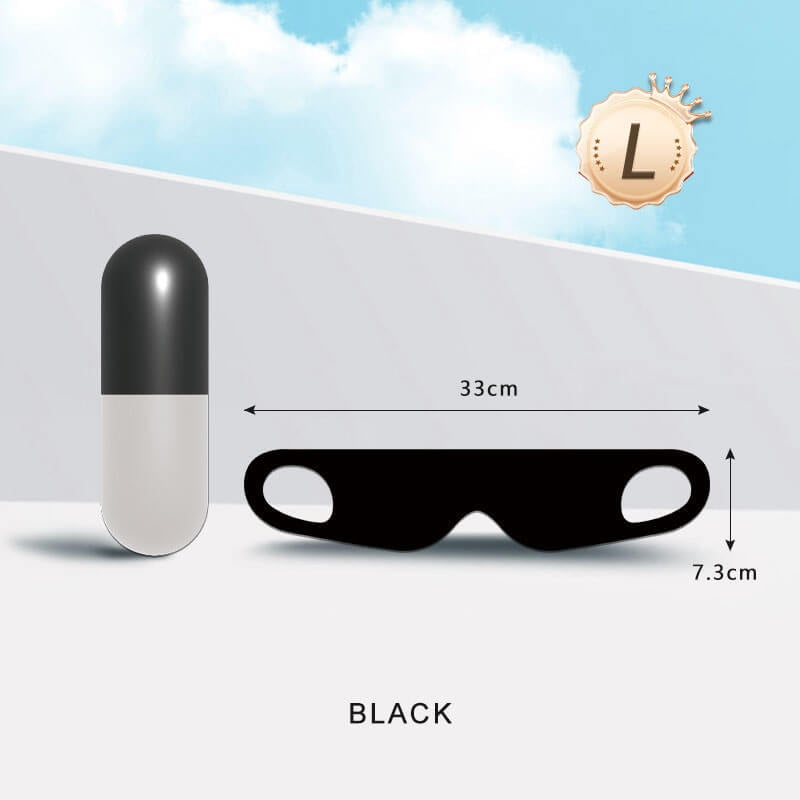 Capsule Storage Blackout Eye Mask with Free Ear Plugs