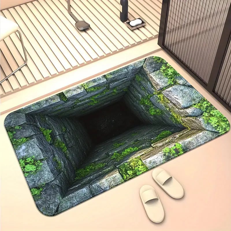 🔥Visual Illusion Endless Abyss Pattern HD Printed Non-Slip Doormat😃