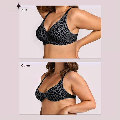 🏆🔥Super Firming Leopard Print Jelly  Bra | Women Wirefree Bras 👍No More Sagging Breasts