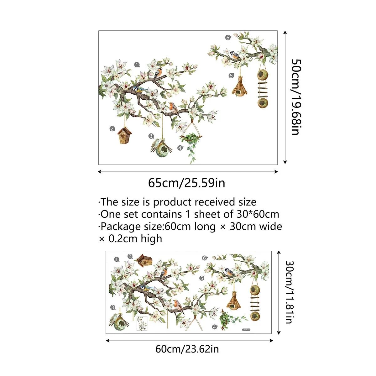 💐Colorful Floral Bouquet Window Sticker🖼️(Cut to size freely)