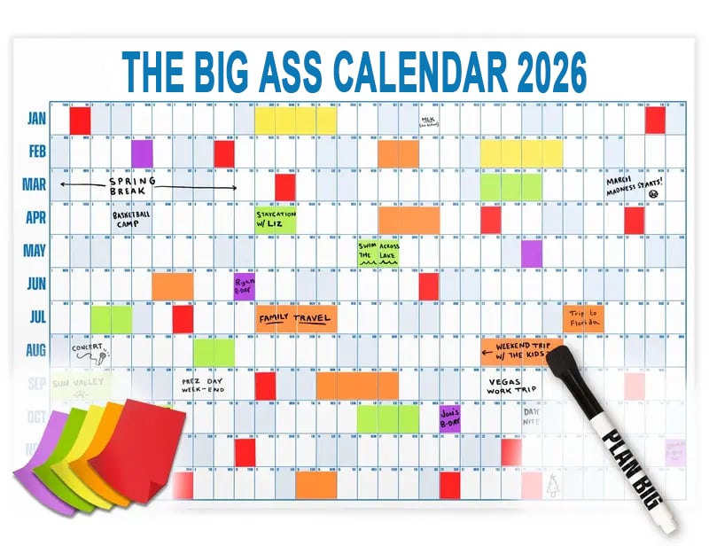🔥NEW YEAR 46% OFF SALE📅The Big ASS## Calendar 2026 - Design Your Amazing 2026!🏃