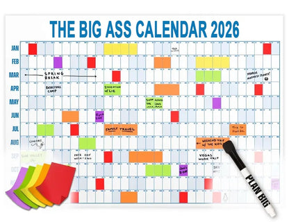🔥NEW YEAR 46% OFF SALE📅The Big ASS## Calendar 2026 - Design Your Amazing 2026!🏃