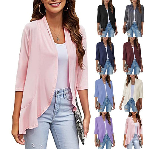 Women's Casual Lightweight Open Front 3/4 Sleeve Cardigans (🔥Same as in the video)