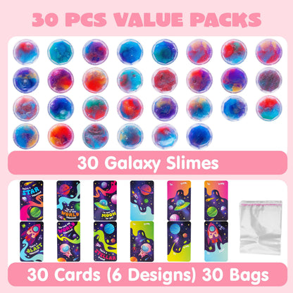 ⏰ Clearance ends in 24 hours! 💥 30 Packs Galaxy Slime With Cards for Kids