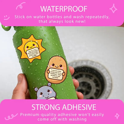 😻Positive Emotional Support Buddies Stickers – 🤗Inspirational, Waterproof & No Residue💕