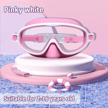 🏊‍♀️ Buy 1 Get 1 Free🏊‍♀️-HD children's large frame waterproof and anti-fog swimming goggles