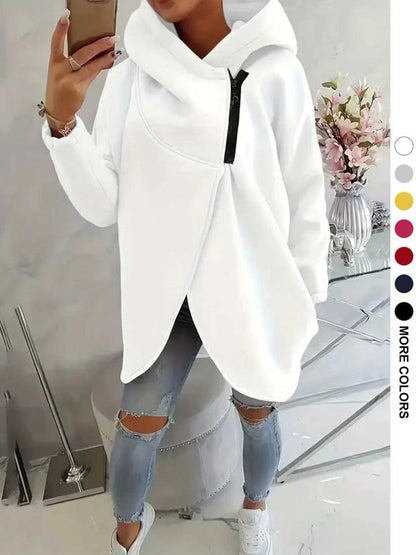 🔥Last Day 60% OFF - Women's Plus Size Hooded Sweatshirt, Half-zip Fashion Design💕 Buy 2 Free Shipping!