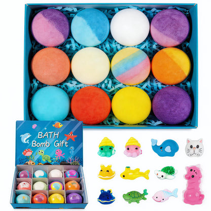 🛁Magical Surprise Bath Bombs for Kids | 12-Pack Gift Set with Hidden Toys✨