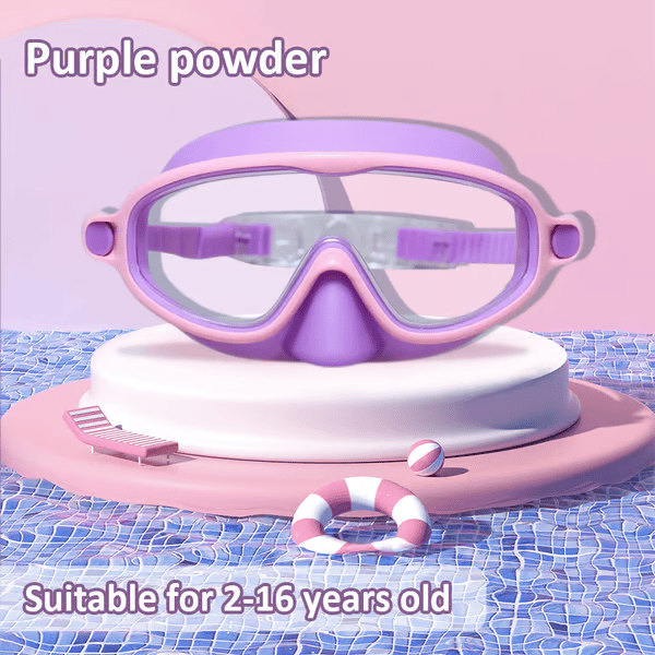 🏊‍♀️ Buy 1 Get 1 Free🏊‍♀️-HD children's large frame waterproof and anti-fog swimming goggles