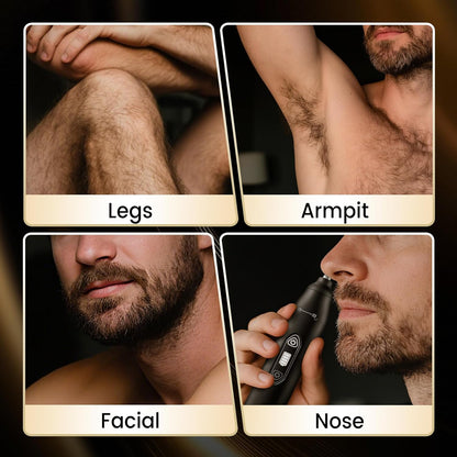 一页Electric Groin Hair Trimmer ,Nose Hair Trimmer, Dual Heads Waterproof Ball Pubic Shaver for Male and Female,Replaceable Ceramic Blade Heads, Wet/Dry Body Razor,Husband Gift