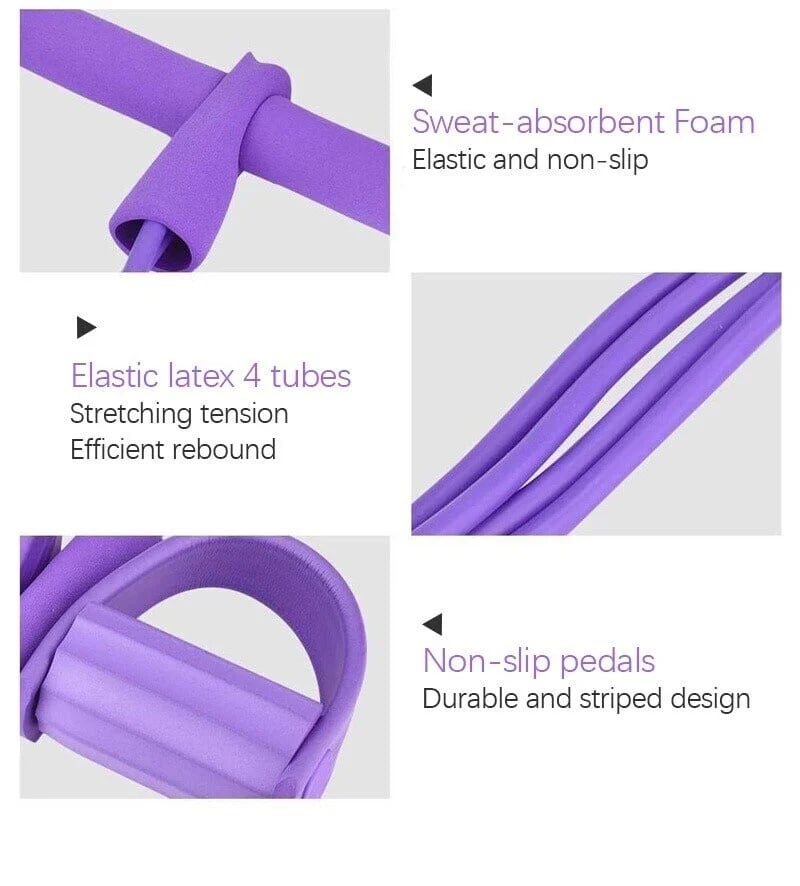 💥21 Fitness Resistance Bands-4 Tube Pedal Ankle Puller