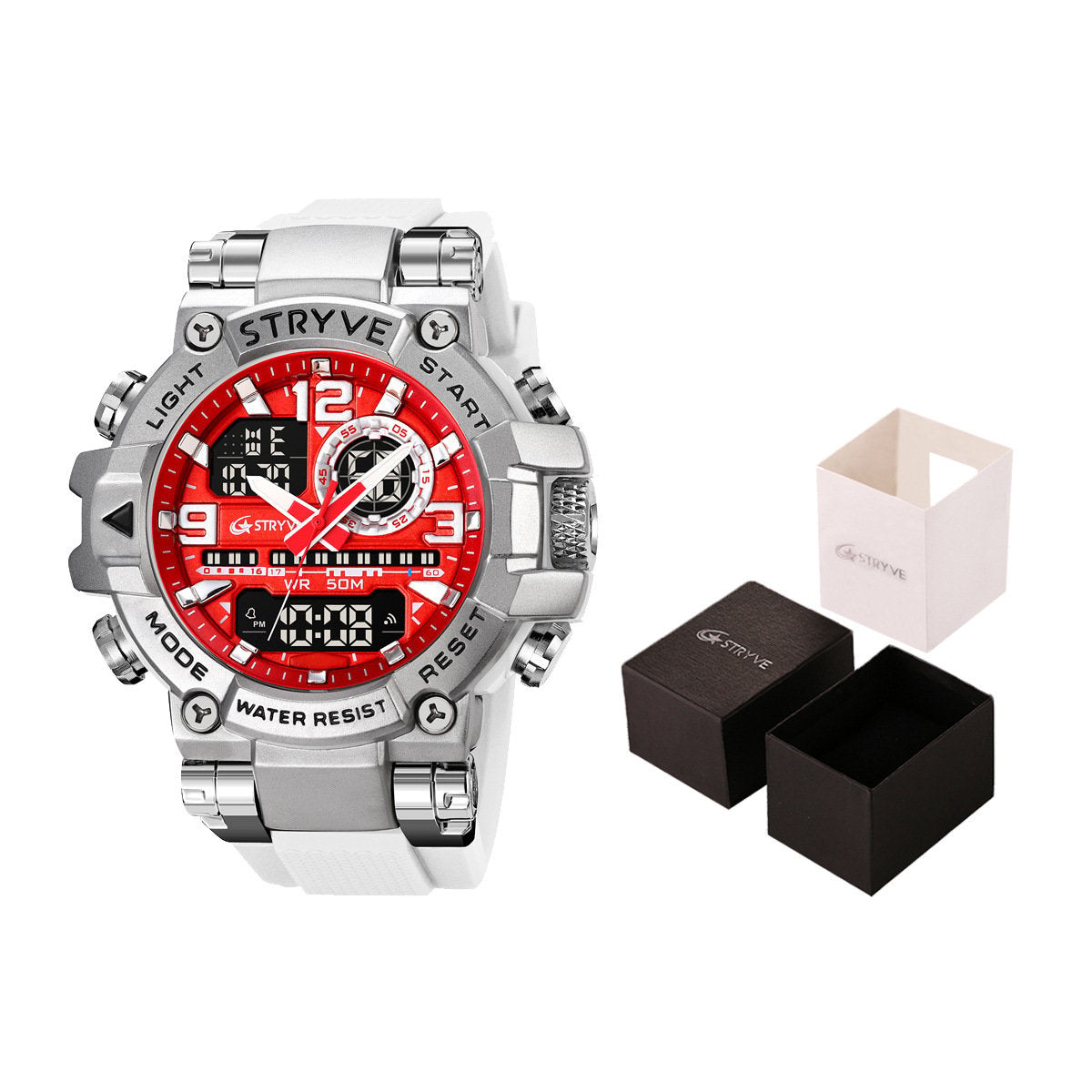 🔥Colourful Men's Digital Sports Waterproof Dual-Screen Electronic Watch