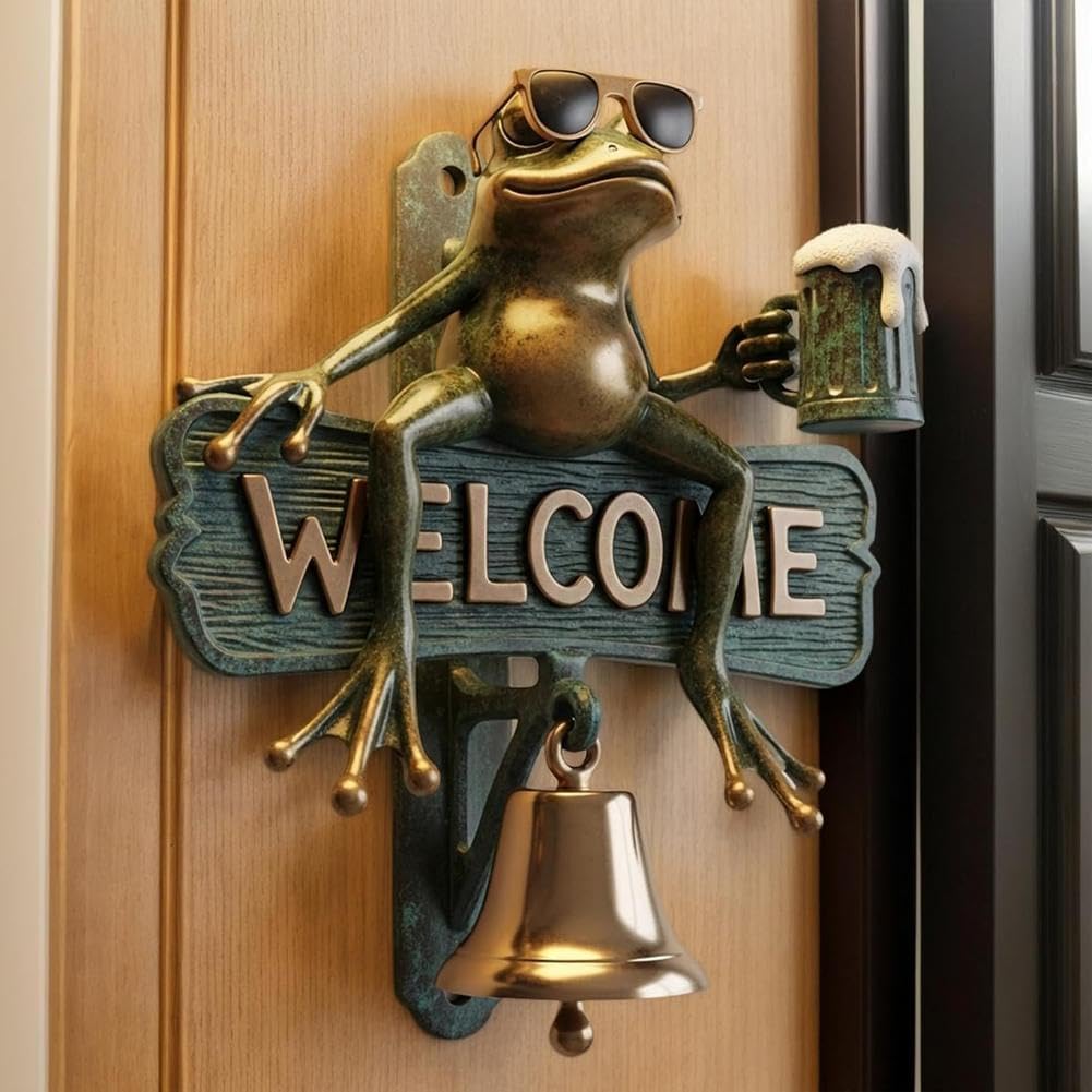 🏆Flash Sale⚡ 50K+ SOLD!🐸 Chill Frog WELCOME Doorbell