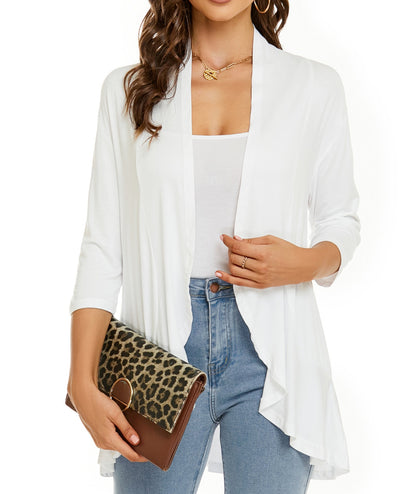 Women's Casual Lightweight Open Front 3/4 Sleeve Cardigans (🔥Same as in the video)