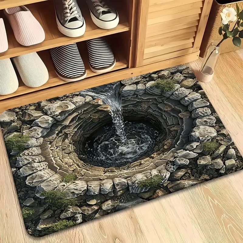 🔥Visual Illusion Endless Abyss Pattern HD Printed Non-Slip Doormat😃