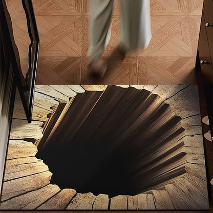🔥Visual Illusion Endless Abyss Pattern HD Printed Non-Slip Doormat😃
