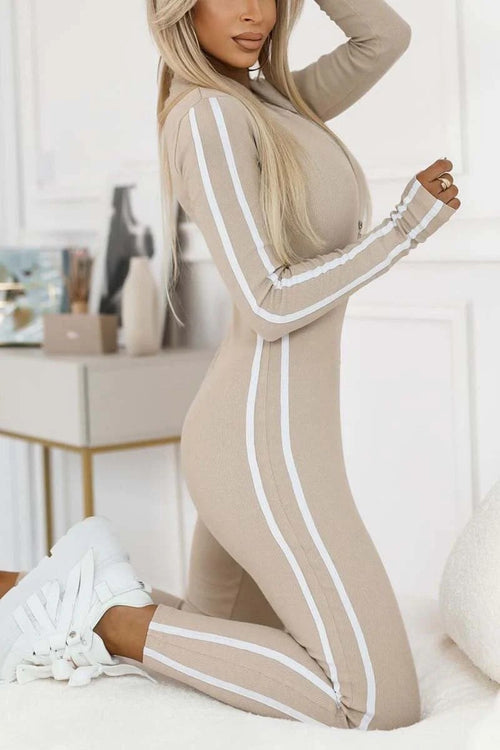 💃Women's Slim Fit Side Web Half-Zip Jumpsuit (🔥Same as in the video)