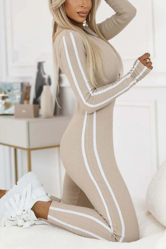 💃Women's Slim Fit Side Web Half-Zip Jumpsuit (🔥Same as in the video)