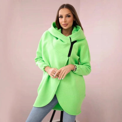 🔥Last Day 60% OFF - Women's Plus Size Hooded Sweatshirt, Half-zip Fashion Design💕 Buy 2 Free Shipping!