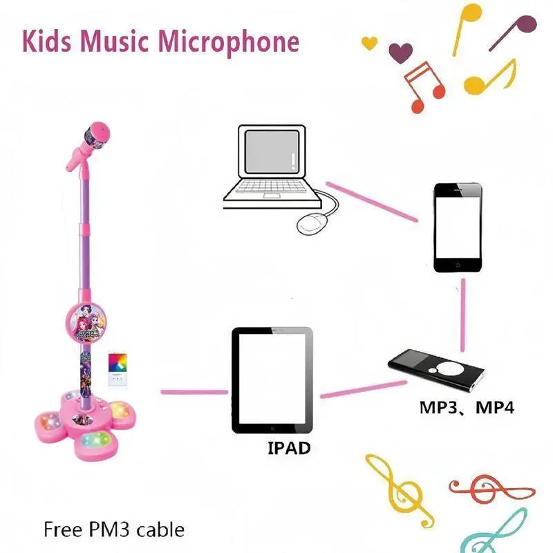 ✨ Kids Microphone Karaoke Machine | Music Toy with Flashing Lights