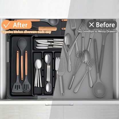⏰49% OFF✨Large Capacity Expandable Utensil Drawer Organizer