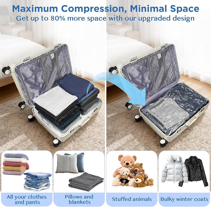 🔥 Cordless Travel Vacuum Storage Compression Bag Set✈️