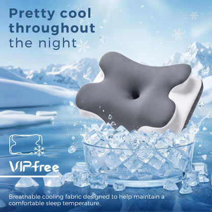 Cooling Ergonomic Memory Foam Neck Pillow - Cervical Support for Pain Relief 😴💤