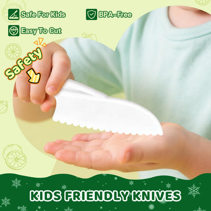 Montessori Kids Kitchen Tool Set | Safe Knives for Real Cooking 21 Pcs 🔪
