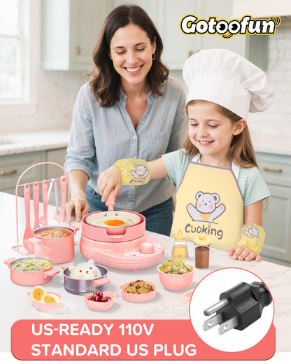Mini Chef Real Cooking Set | Kids Safe Kitchen with Induction Cooker 🍳