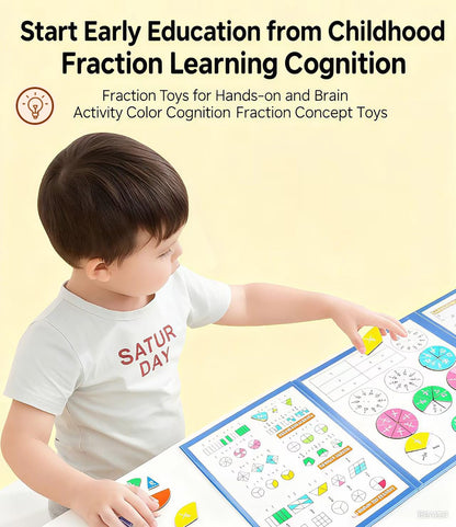 Montessori Magnetic Fraction Book | Visual Math Learning Toy 🧮