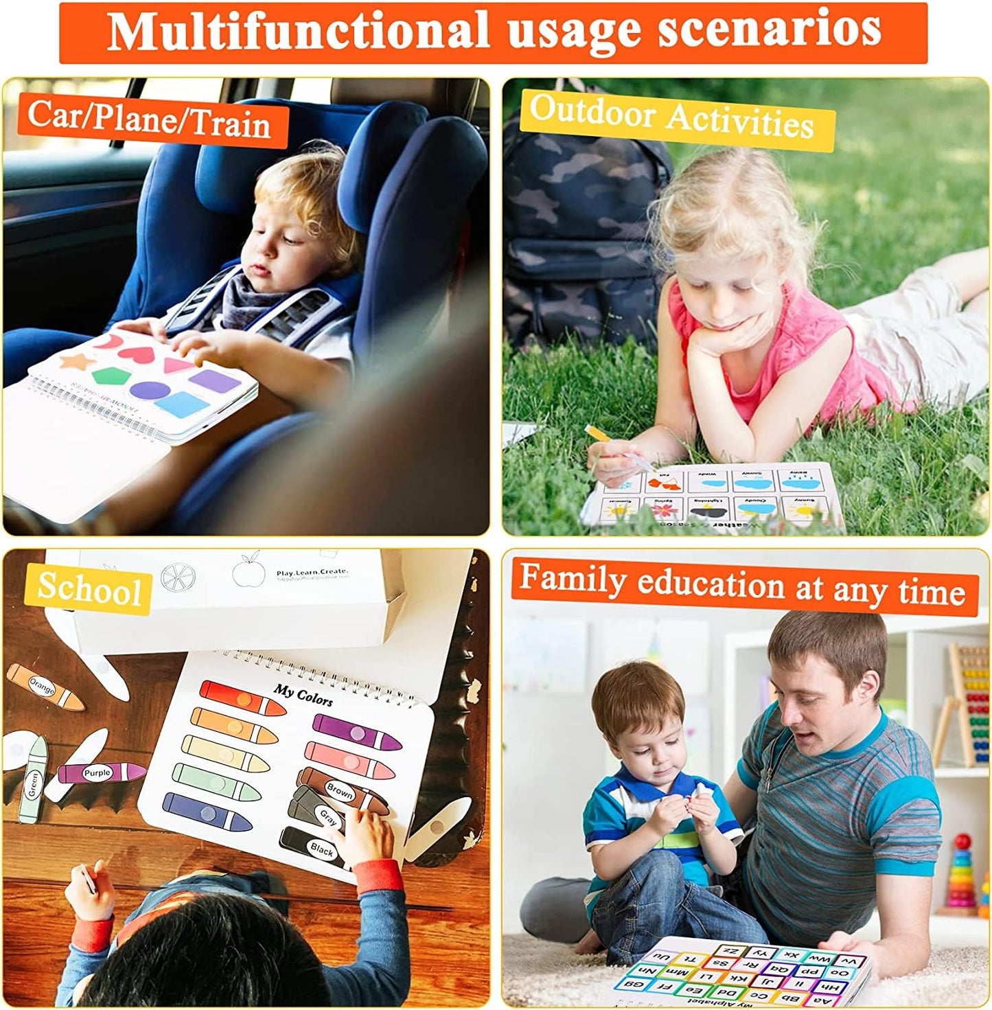 Montessori Busy Book | 30-Theme Preschool Learning Binder 📚