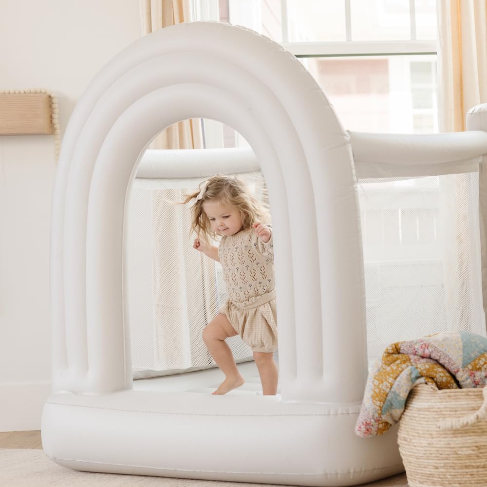 Mini Rainbow Inflatable Bounce House | Indoor Bouncy Castle for Kids 🌈🏠
