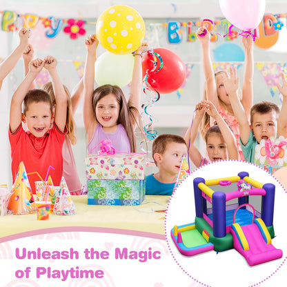 Inflatable Bounce House | Kids Garden Castle with Slide & Ball Pit 🏰