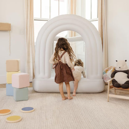 Mini Rainbow Inflatable Bounce House | Indoor Bouncy Castle for Kids 🌈🏠