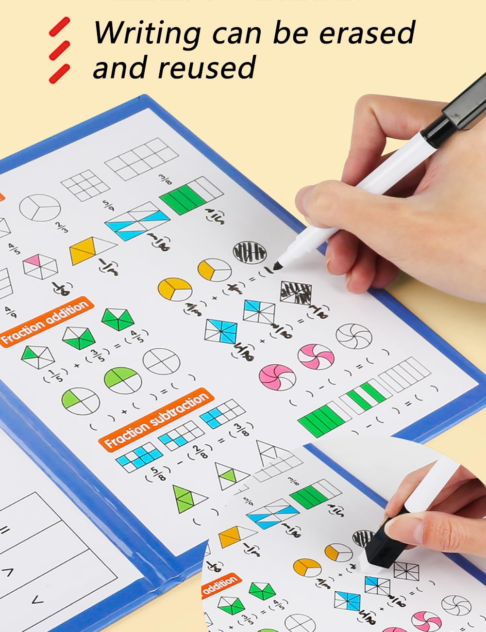 Montessori Magnetic Fraction Book | Visual Math Learning Toy 🧮