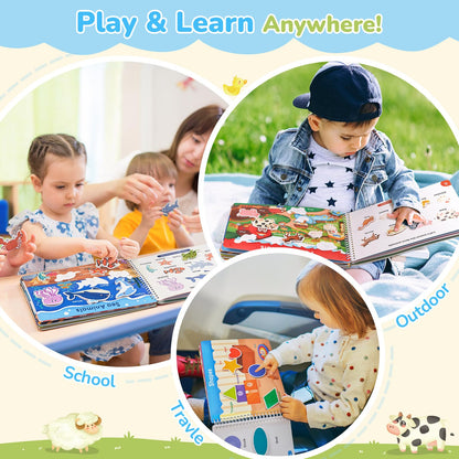 Montessori Busy Book | 15-Theme Preschool Learning Binder 📚