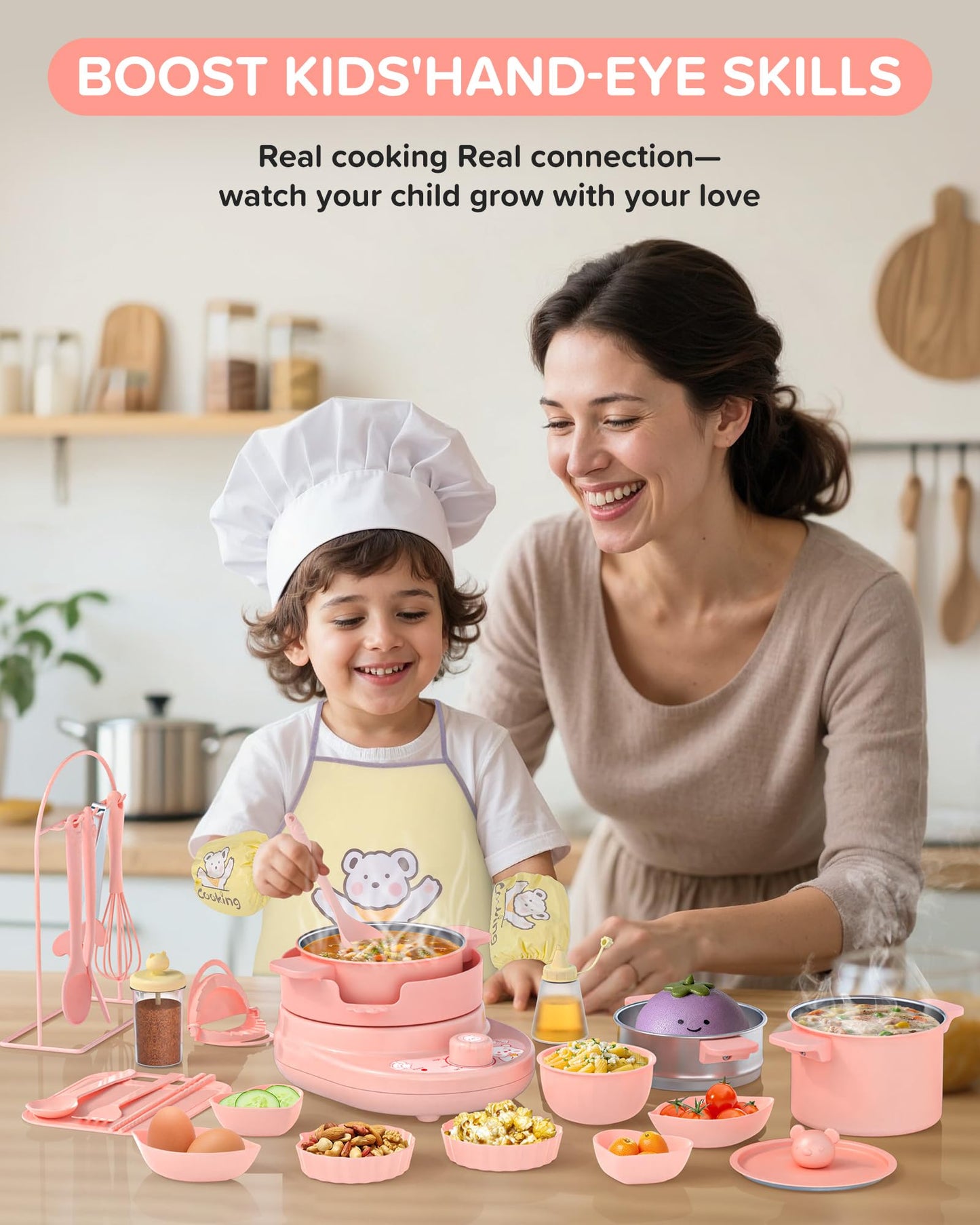 Mini Chef Real Cooking Set | Kids Safe Kitchen with Induction Cooker 🍳