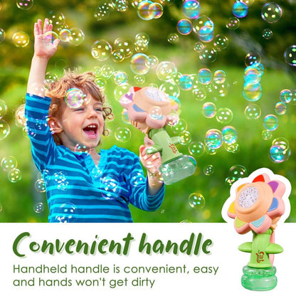 Dancing Sunflower | Automatic Bubble Machine with Lights 🌻