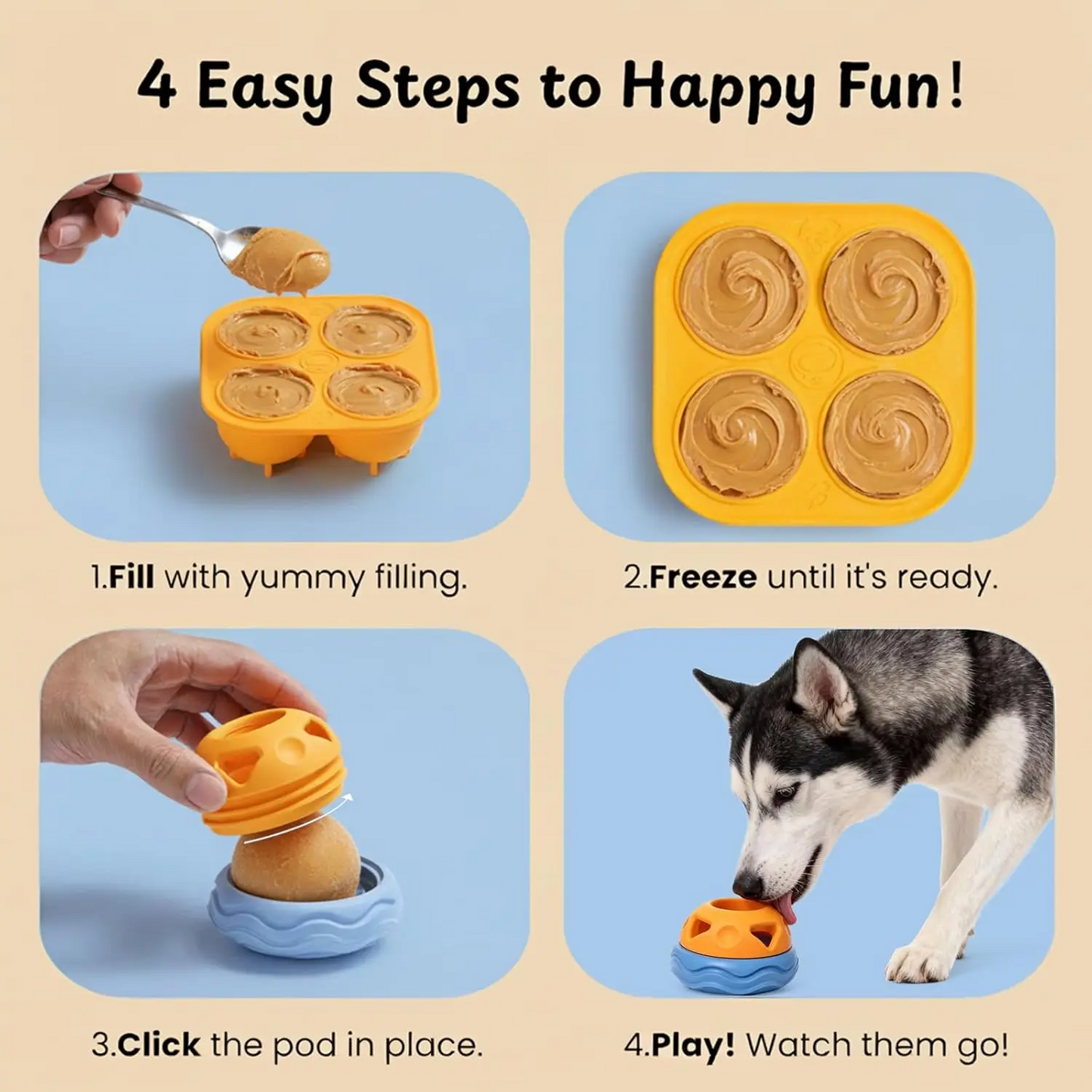Interactive Chew Toy & Frozen Treat Mold Set