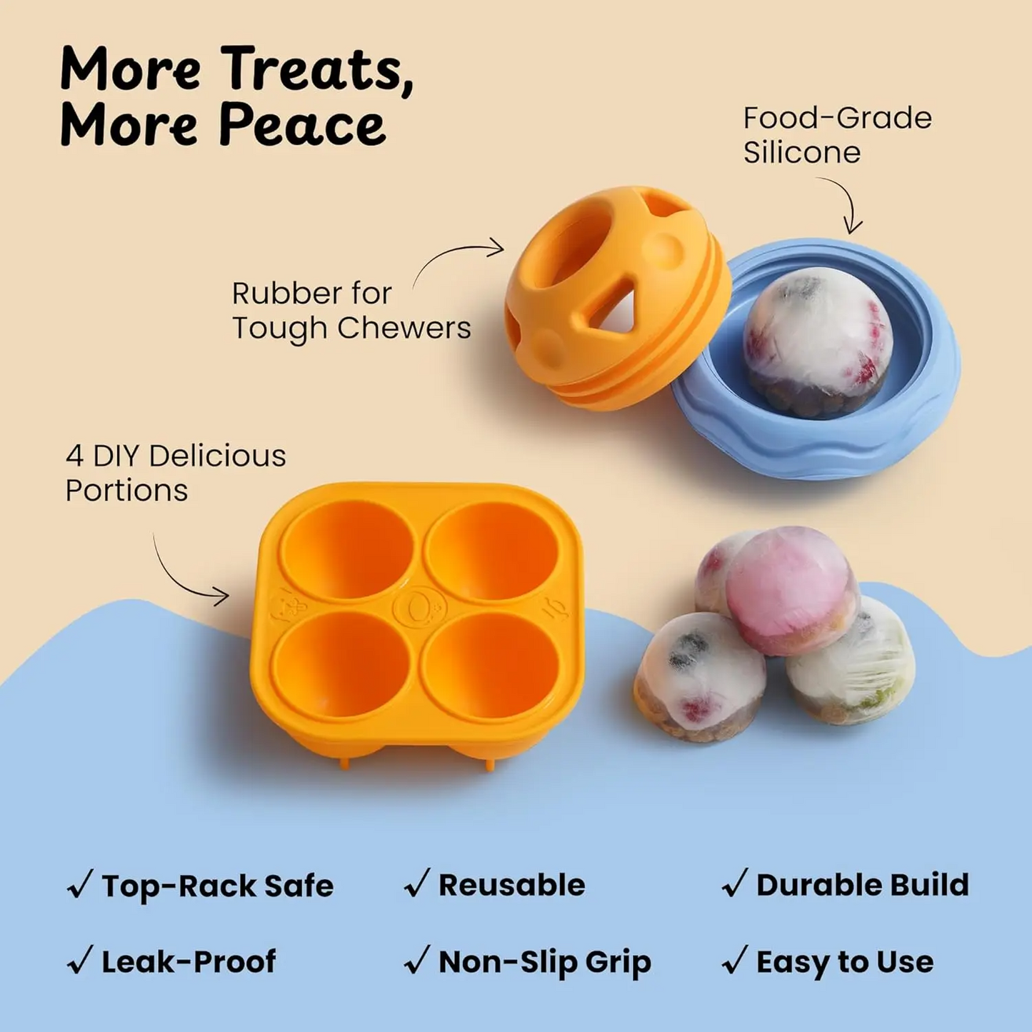 Interactive Chew Toy & Frozen Treat Mold Set