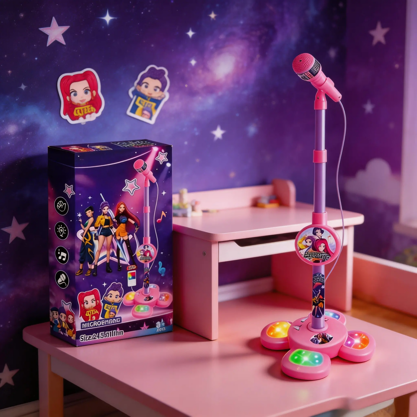 🎁Karaoke Microphone Toy with Colorful LED Lights🎶