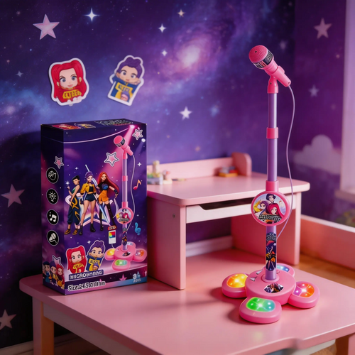 🎁Karaoke Microphone Toy with Colorful LED Lights🎶