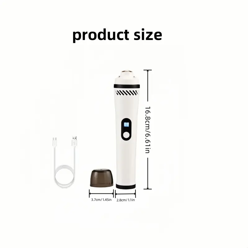 Electric pet nail grinder, USB charging, with LED light, vacuum nail trimmer, suitable for cats and dogs, pet home safety beauty tools