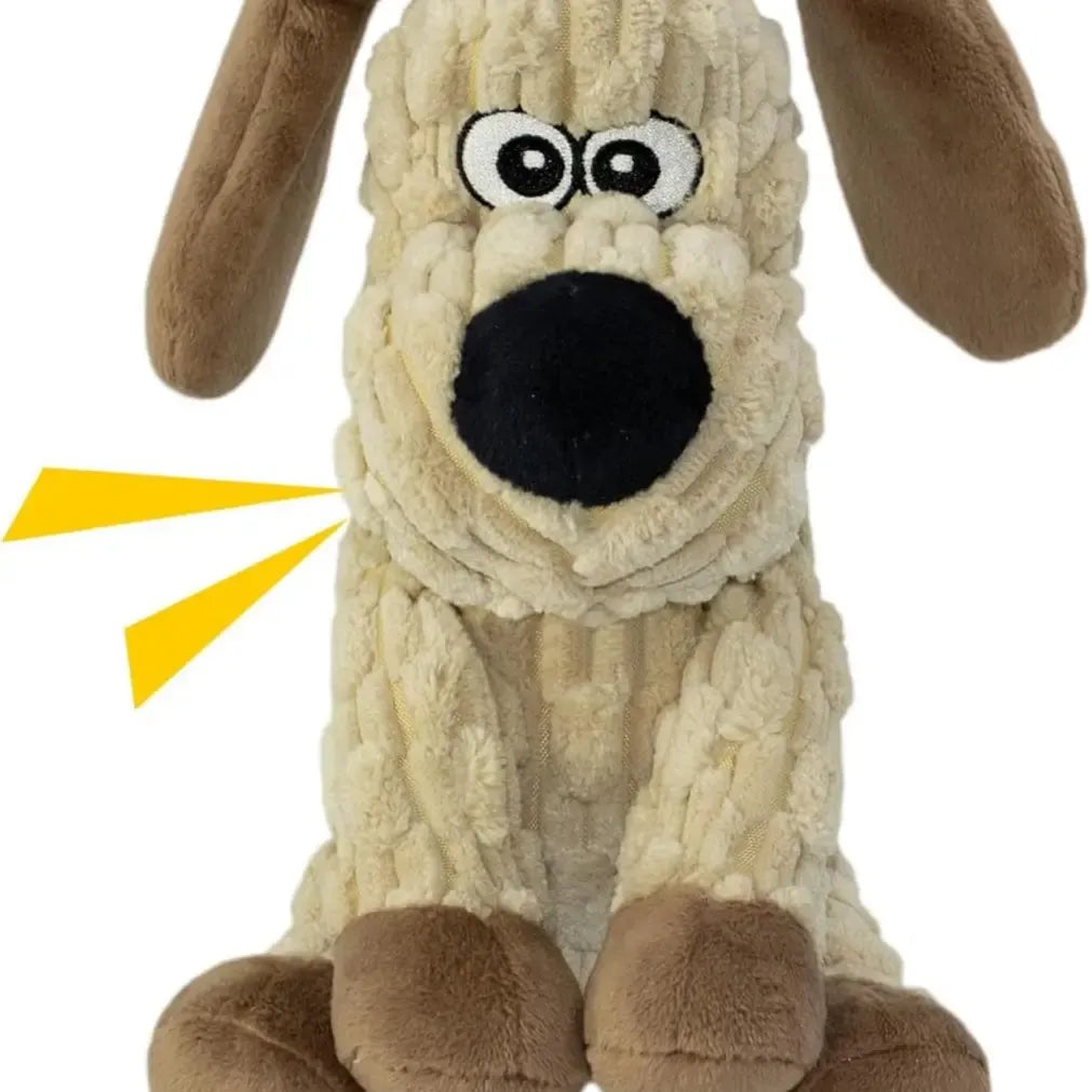 3 Pack Squeaky Stuffed Dog Toys- Indoor Outdoor Playing Toys for Large to Small, Durable Plush Toys to Keep Them Busy- Animal Shape Crinkle Toy