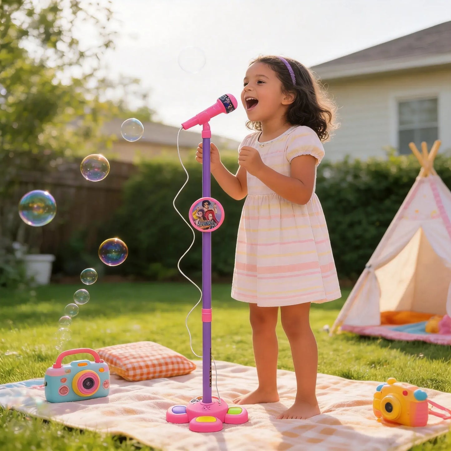 🎁Karaoke Microphone Toy with Colorful LED Lights🎶