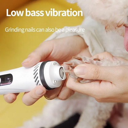 Electric pet nail grinder, USB charging, with LED light, vacuum nail trimmer, suitable for cats and dogs, pet home safety beauty tools