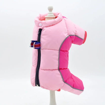 Super Warm Winter Dog Jacket for Small/Medium Dogs - Thicker Cotton Coat Waterproof and cold proof, Snowy Days, and Outdoor Walks - Pocket Hoodie for Convenience
