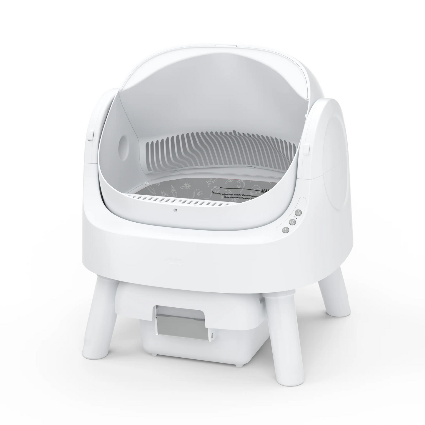 Open-Top Odor-Free Waste Disposal Self-Cleaning Cat Litter Box